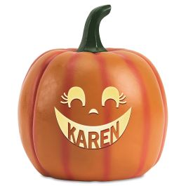 LED Personalized Jack-O-Lantern with Lashes