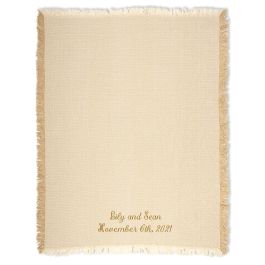 Dotted Diamond Personalized Woven Throw - Name