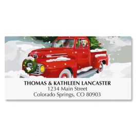 Red Truck Deluxe Address Labels