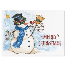 Snowman & Sweet Bird Christmas Cards