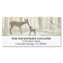 Deer and Fawn Deluxe Address Labels