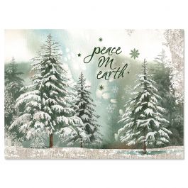 Peaceful Trees Christmas Cards
