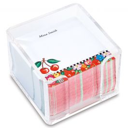 Mary Engelbreit’s Cheery Cherry Personalized Note Sheets in a Cube