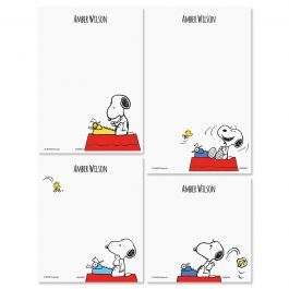Snoopy’s Typewriter Personalized Notepad Set