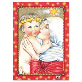 Rejoice Mother & Child Christmas Cards - Personalized