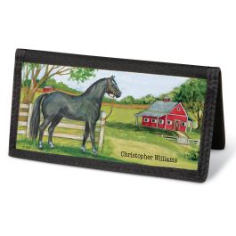 Horse Farm Checkbook Cover - Personalized