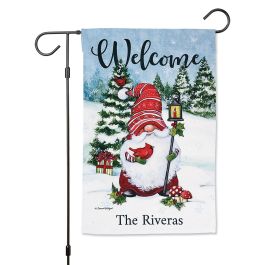 Holiday Gnome Personalized Garden Flag