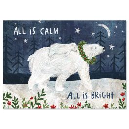Winter Bears Christmas Cards - Personalized