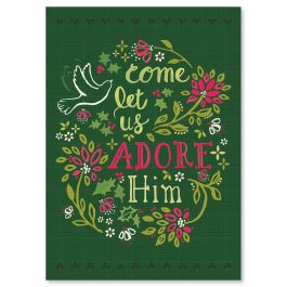 Adore Him Christmas Cards - Personalized