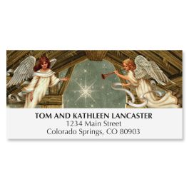 Golden Nativity Deluxe Address Labels