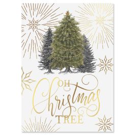 Oh Christmas Tree Deluxe Christmas Cards - Personalized