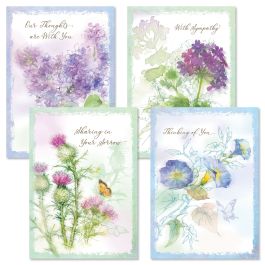 Floral Sketch Sympathy Cards