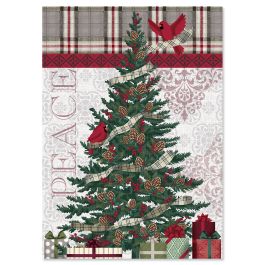 Warm Wishes Tree Christmas Cards - Personalized