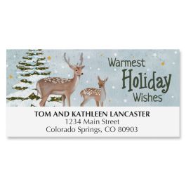 Winter Deer Deluxe Address Labels