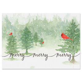 Merry Merry Christmas Cards - Nonpersonalized