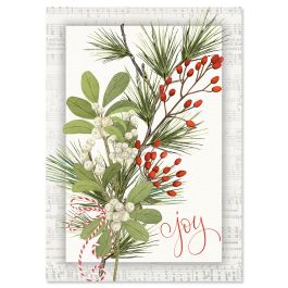 Christmas Greenery Christmas Cards - Nonpersonalized