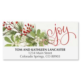 Christmas Greenery Deluxe Address Labels