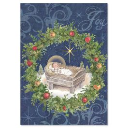 Manger Christmas Cards - Personalized