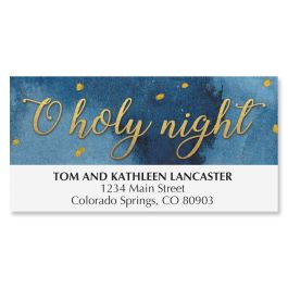 Nativity Blue Deluxe Address Labels