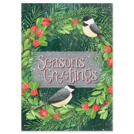 Winter Birds Christmas Cards - Personalized