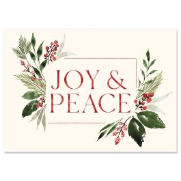 Joy & Peace Christmas Cards - Non-personalized