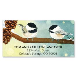 Chickadee Snowfall Deluxe Address Labels