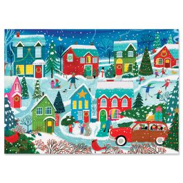 Holiday Houses Christmas Cards - Non-personalized