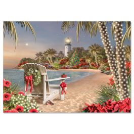 Seashore Holiday Christmas Cards - Personalized