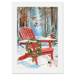 Winter Adirondack Christmas Cards - Non-personalized