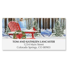 Winter Adirondack Deluxe Address Labels