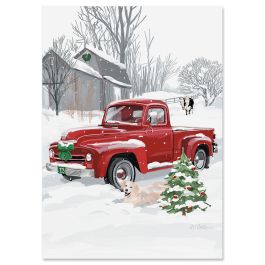 Vintage Truck Christmas Cards - Non-personalized