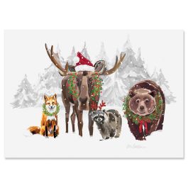 Forest Folk Christmas Cards - Personalized