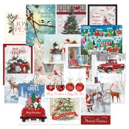 Season's Greetings Christmas Cards Value Pack - Set of 32