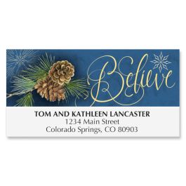 Winter Pine Believe Deluxe Address Labels