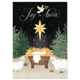 Joy is Born Christmas Cards - Personalized