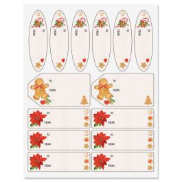 Homemade Christmas Gift Wrap To/From Labels