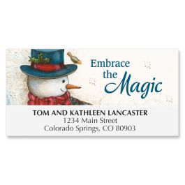 Snowman Hug Deluxe Address Labels