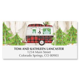 Camping Christmas Deluxe Address Labels