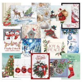 Happy Holidays Classic Christmas Cards Value Pack - Set of 32