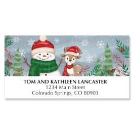 Woodland Holiday Deluxe Address Labels