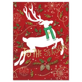 Reindeer Way Deluxe Christmas Cards - Personalized