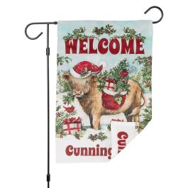 Highland Cow Personalized Double-Sided Garden Flag
