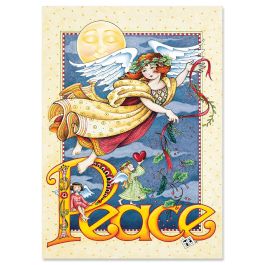 Three Angels Peace Christmas Cards - Personalized