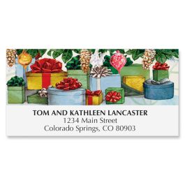 Poinsettia Tree Deluxe Address Labels