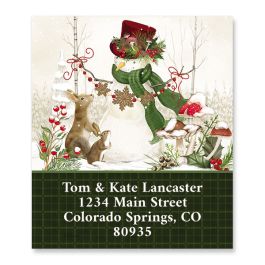 Woodland Snowman Select Address Labels