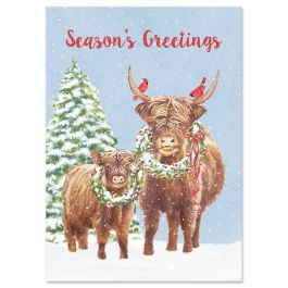 Highland Christmas Christmas Cards - Personalized