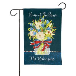 Home of The Brave Personalized Garden Flag