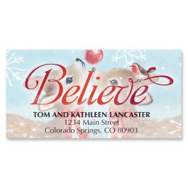 Christmas Fawns Deluxe Address Labels