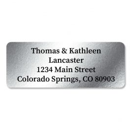 Silver Foil Address Labels - 96 Count Sheets