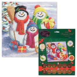 Snowman Family Fun Crystal Art Card Kit